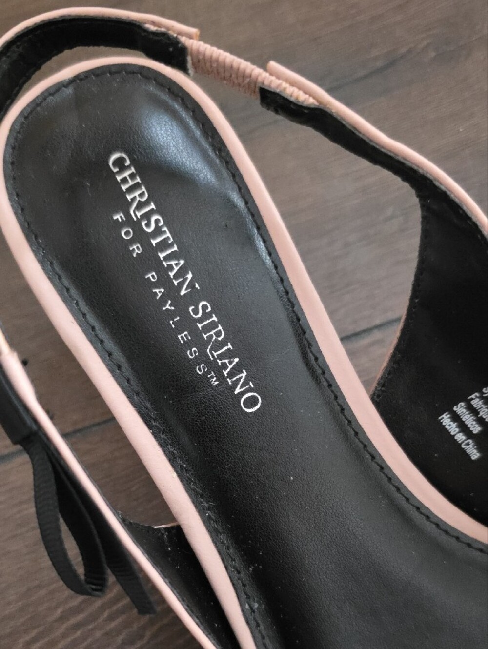 Christian Siriano Blush Pink Pointed Slingback Pumps Kitten Heel - Picture 3 of 9